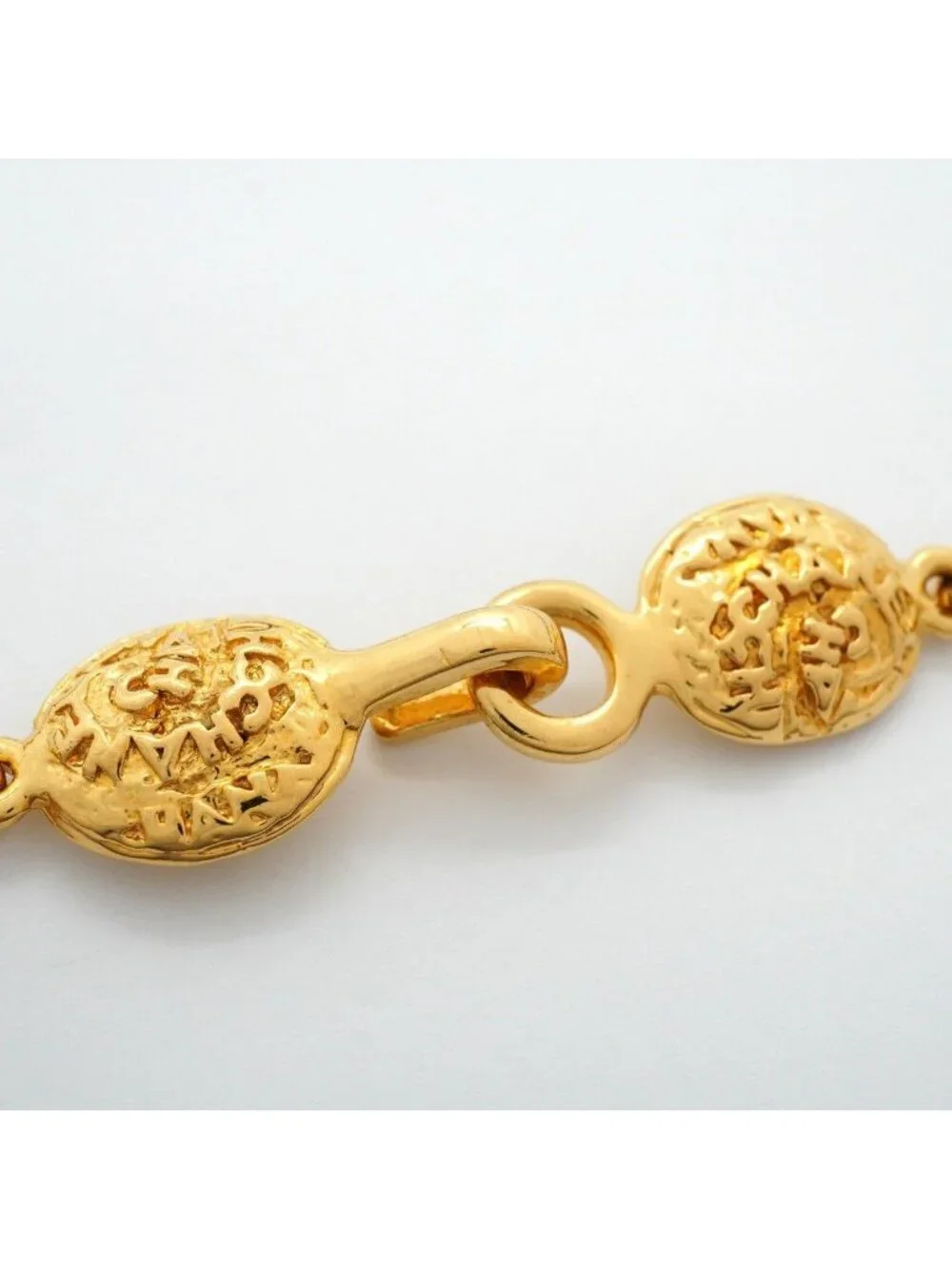 Chanel Necklace Vintage CC Logo Gold Plated